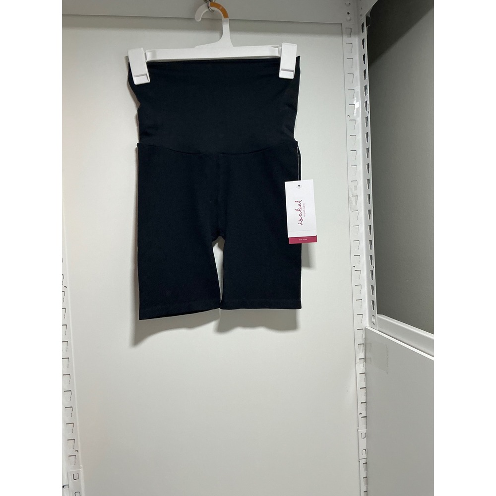 Isabel Maternity by Ingrid & Isabel Black Seamless Bike Shorts Small NWT